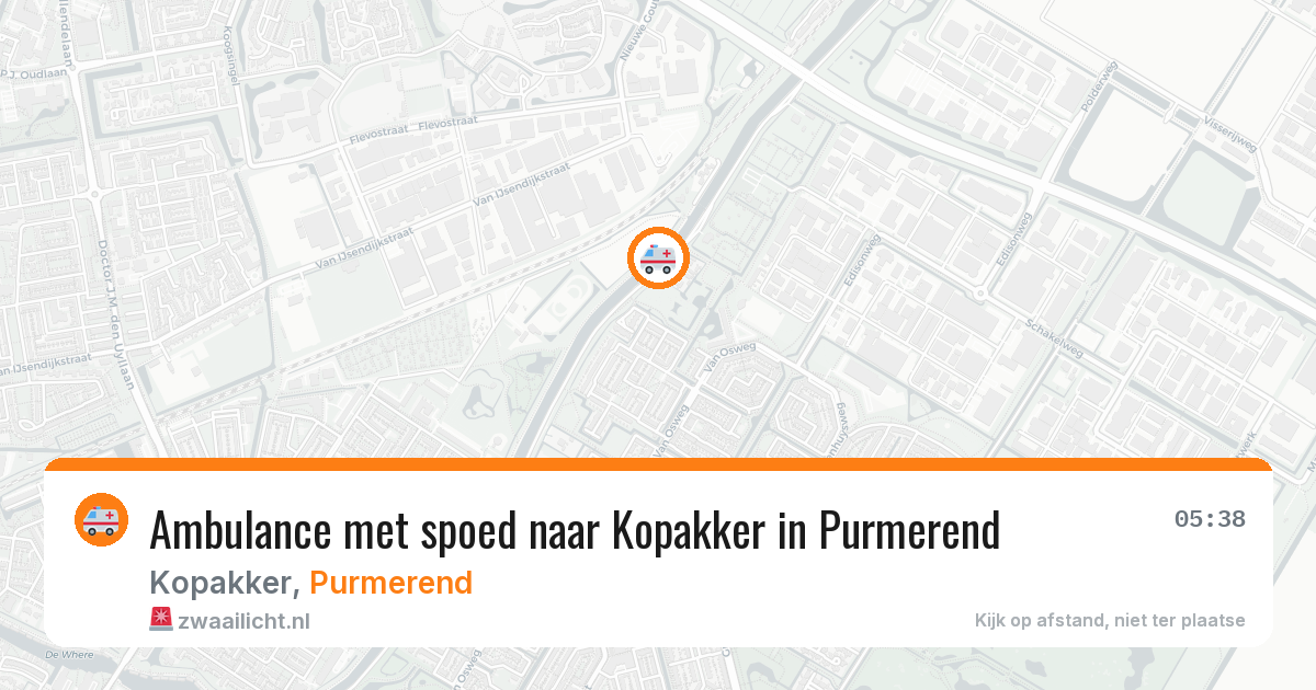 Ambulance met spoed naar Kopakker in Purmerend — 28 jun 2026