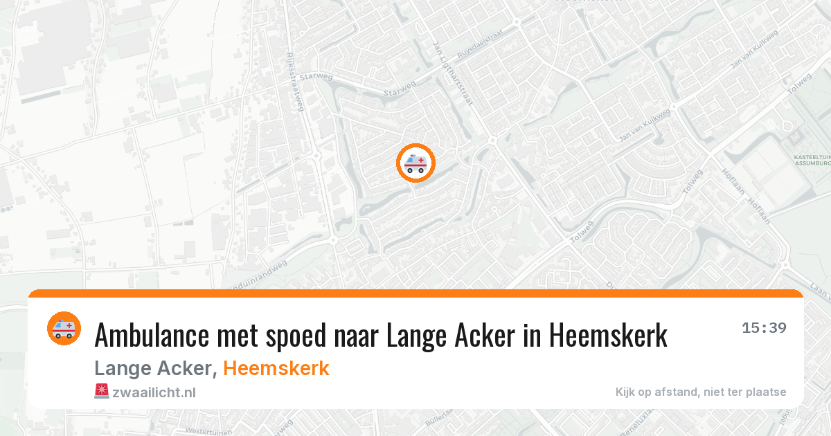 Ambulance met spoed naar Lange Acker in Heemskerk — 13 apr 2026