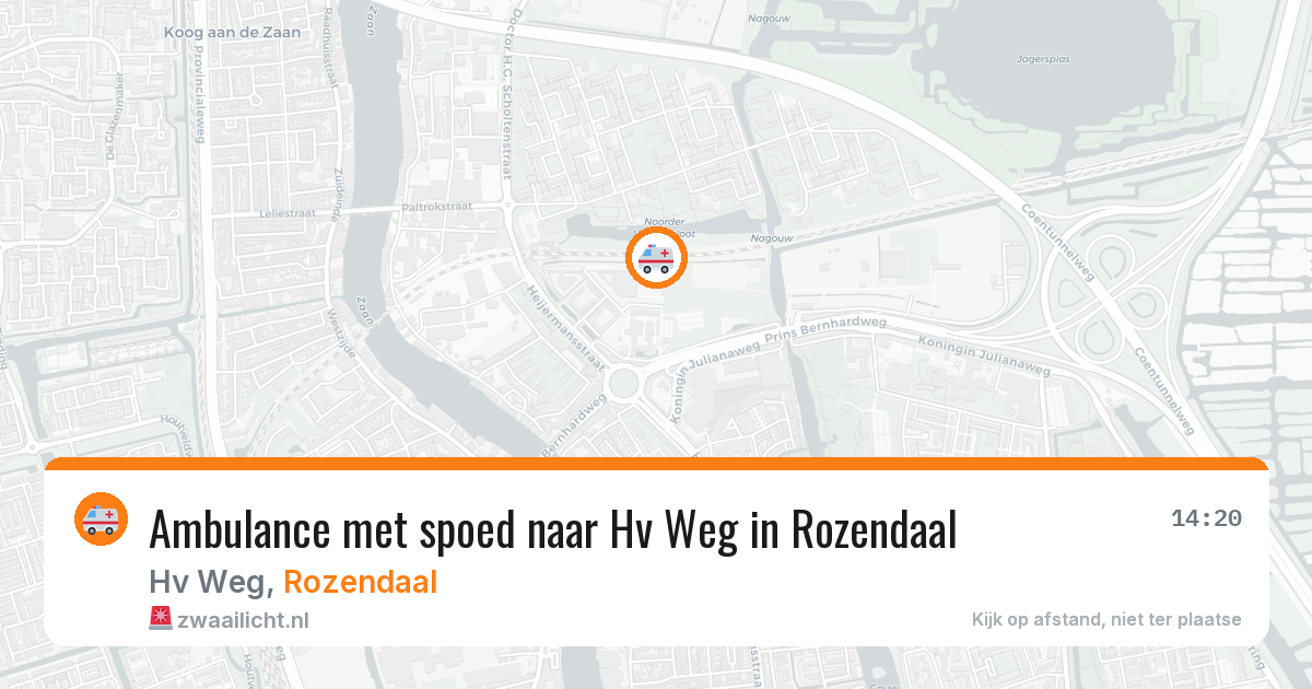 Ambulance met spoed naar Hv Weg in Rozendaal — 12 mrt 2026