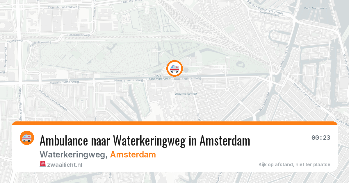 Ambulance naar Waterkeringweg in Amsterdam — 13 aug 2026