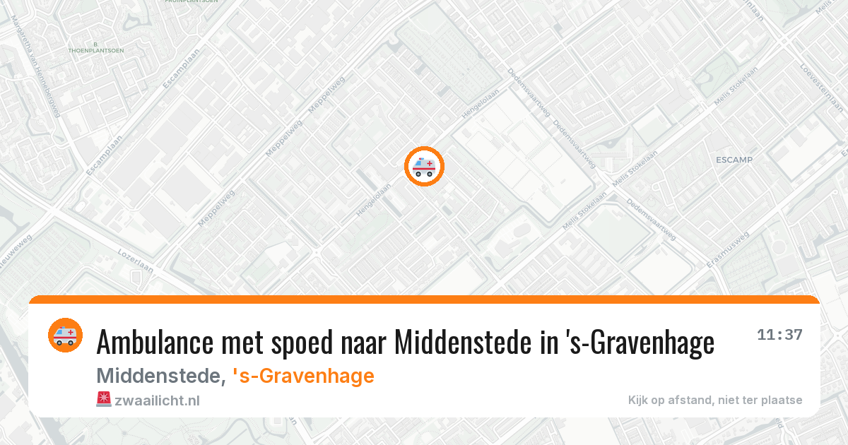 Ambulance met spoed naar Middenstede in 's-Gravenhage — 26 mrt 2026