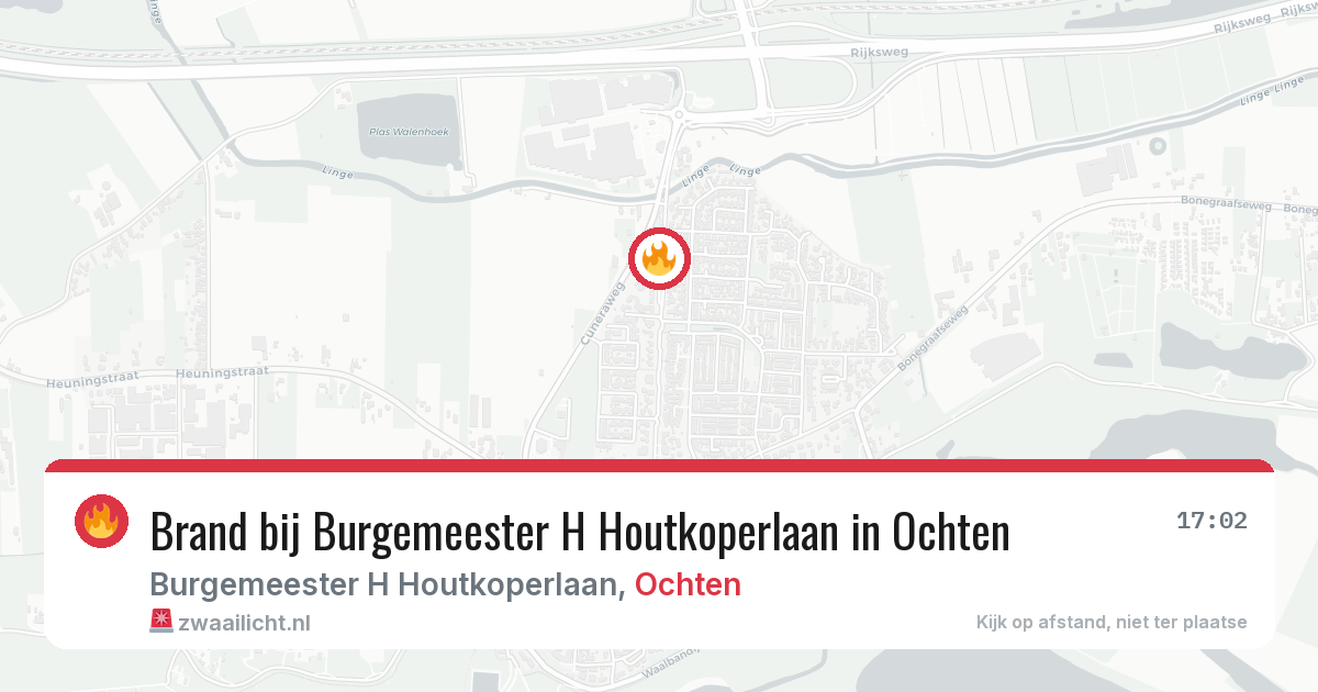 Brand bij Burgemeester H Houtkoperlaan in Ochten — 12 aug 2026