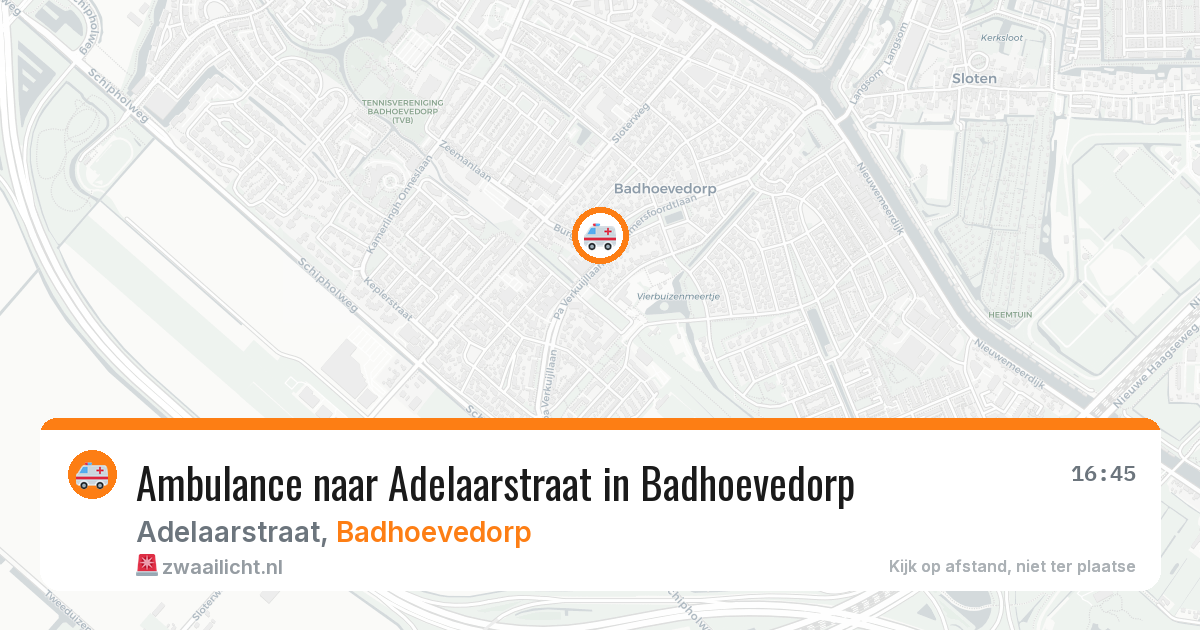 Ambulance naar Adelaarstraat in Badhoevedorp — 1 jun 2026