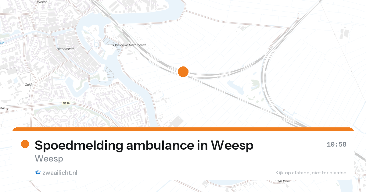 Spoedmelding ambulance in Weesp — 28 aug 2026