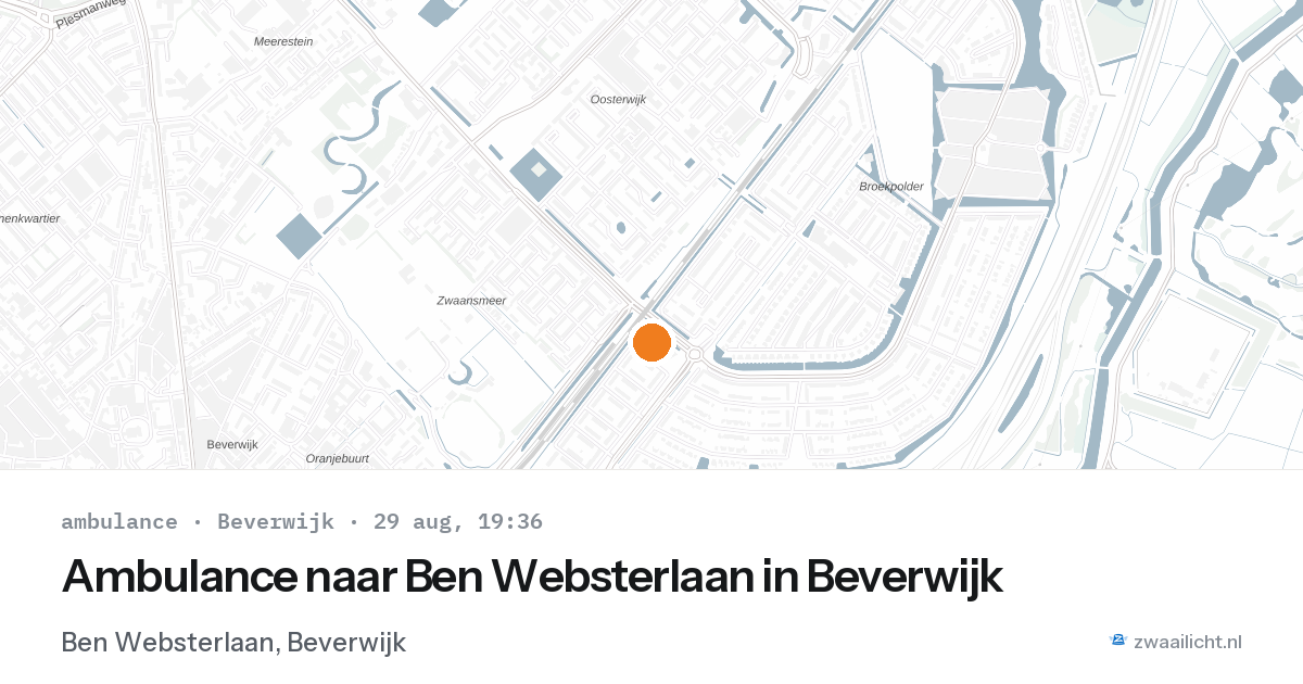 Ambulance naar Ben Websterlaan in Beverwijk — 29 aug 2026