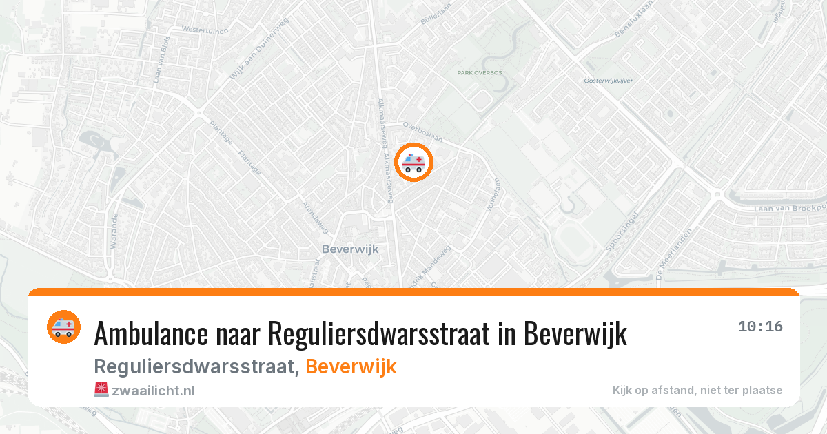 Ambulance naar Reguliersdwarsstraat in Beverwijk — 1 aug 2026
