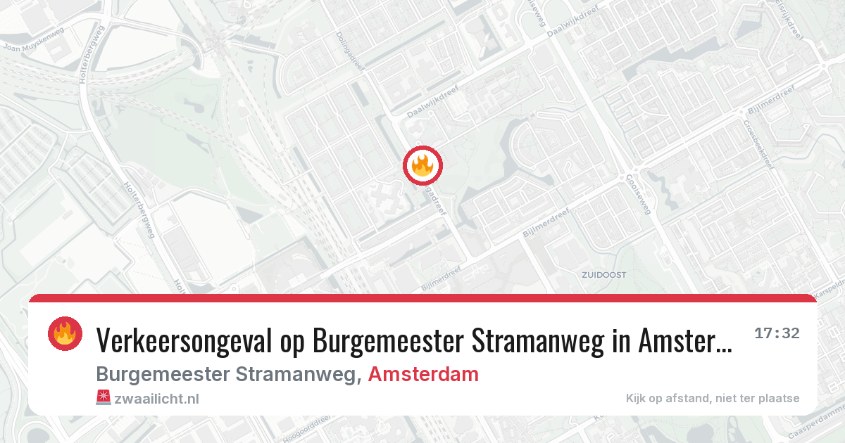 Verkeersongeval op Burgemeester Stramanweg in Amsterdam — 9 jul 2026