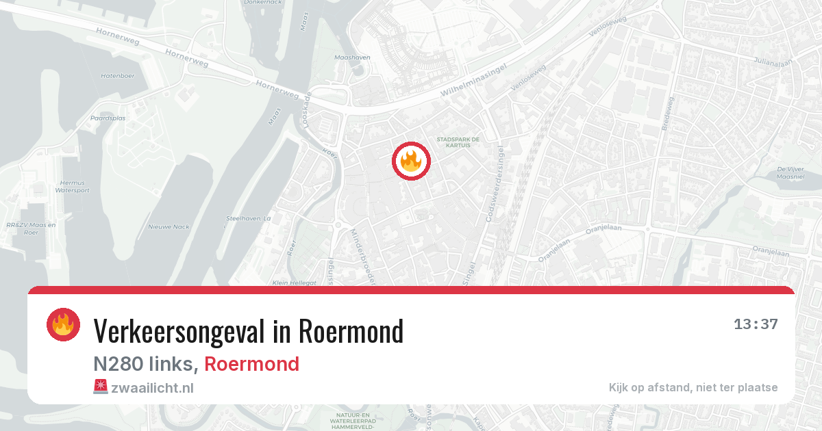 Verkeersongeval in Roermond — 5 jul 2026