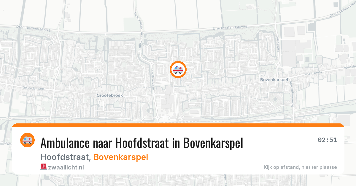 Ambulance naar Hoofdstraat in Bovenkarspel — 20 mrt 2026