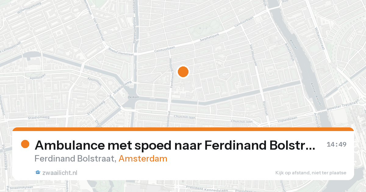 Ambulance met spoed naar Ferdinand Bolstraat in Amsterdam — 7 feb 2026