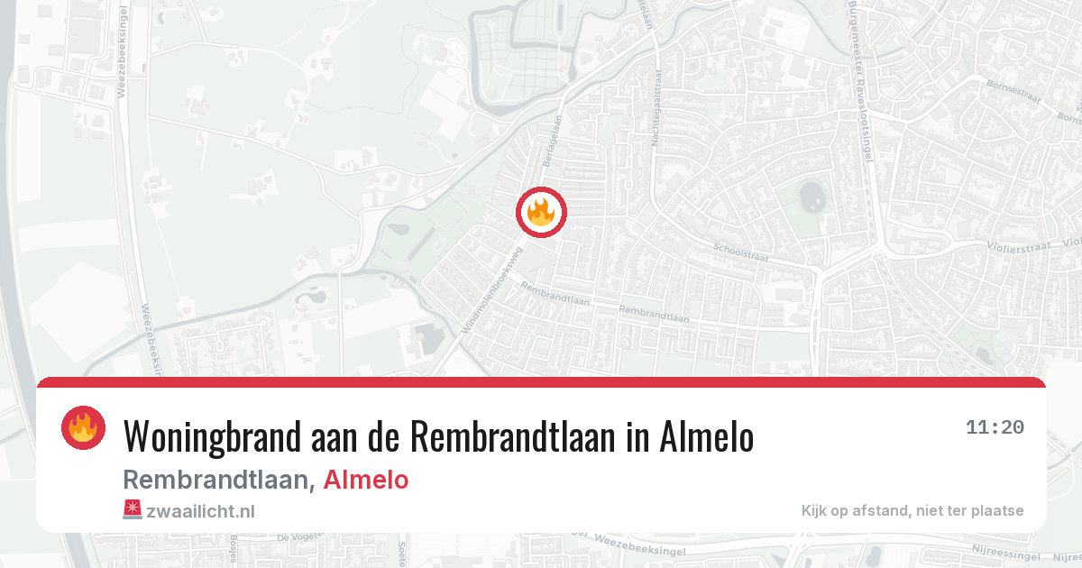 Woningbrand aan de Rembrandtlaan in Almelo — 16 jun 2026