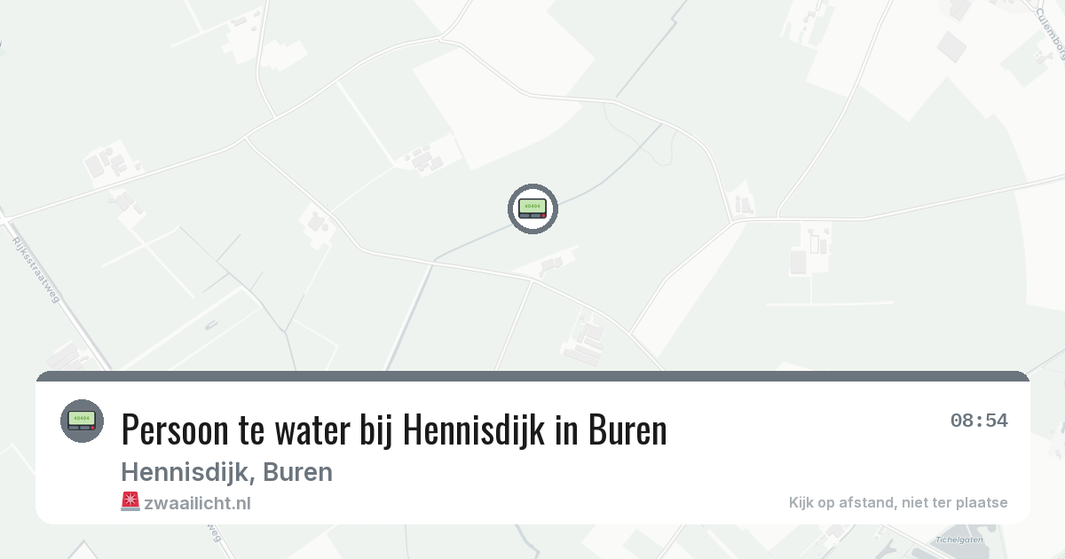 Persoon te water bij Hennisdijk in Buren — 29 jan 2026
