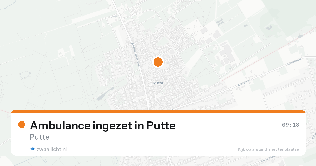 Ambulance ingezet in Putte — 10 jun 2026