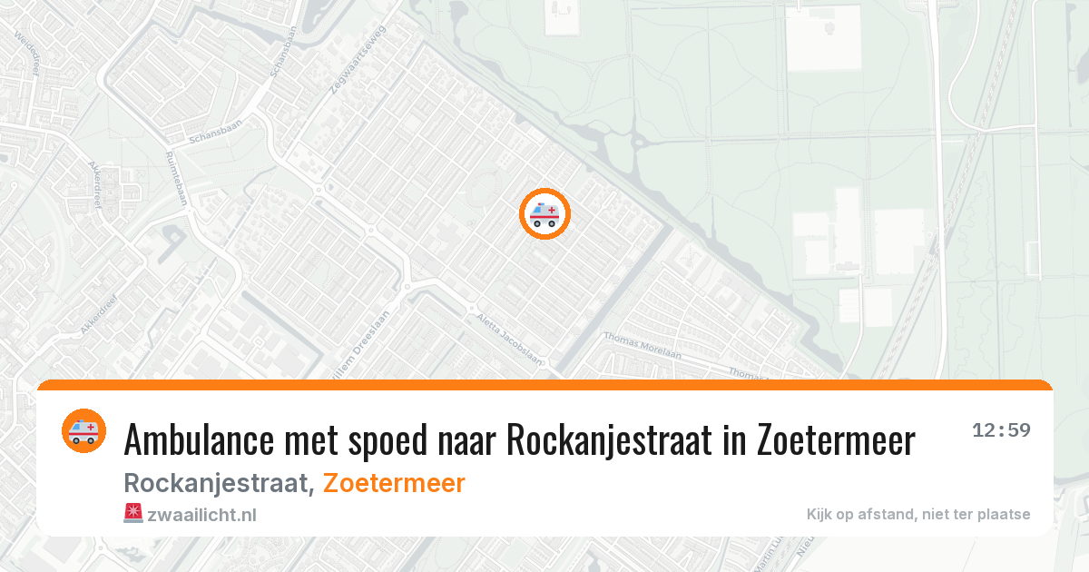 Ambulance met spoed naar Rockanjestraat in Zoetermeer — 11 jul 2026