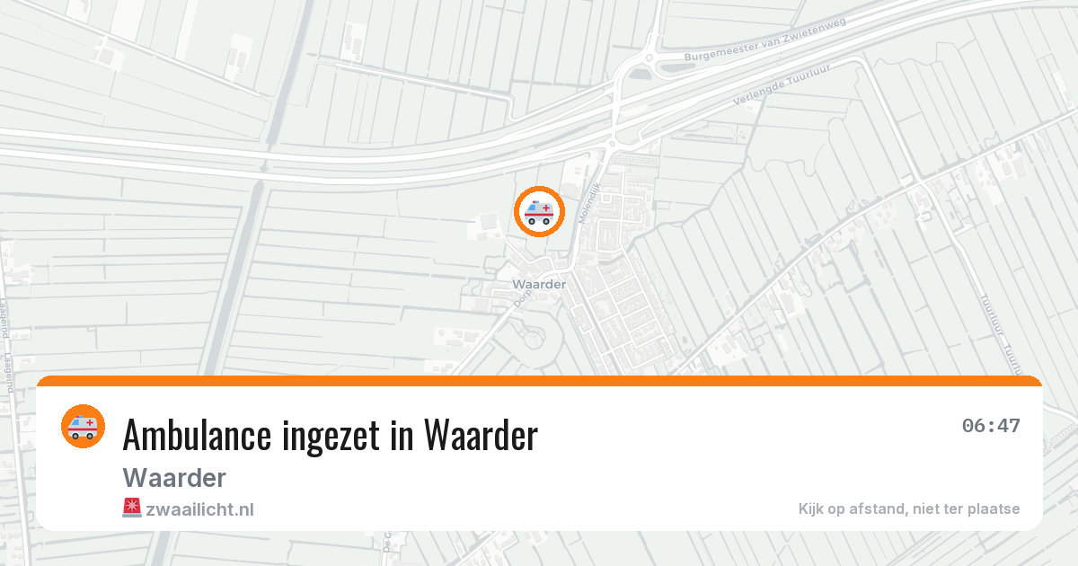 Ambulance ingezet in Waarder — 18 feb 2026