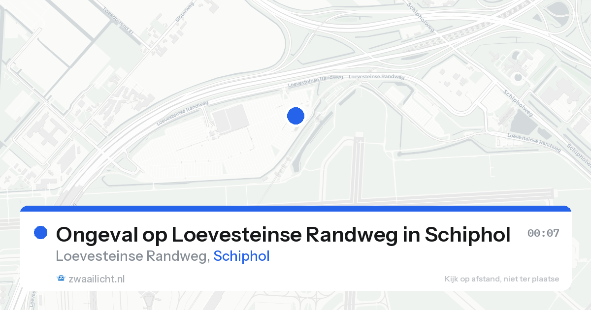 Ongeval op Loevesteinse Randweg in Schiphol — 17 aug 2026