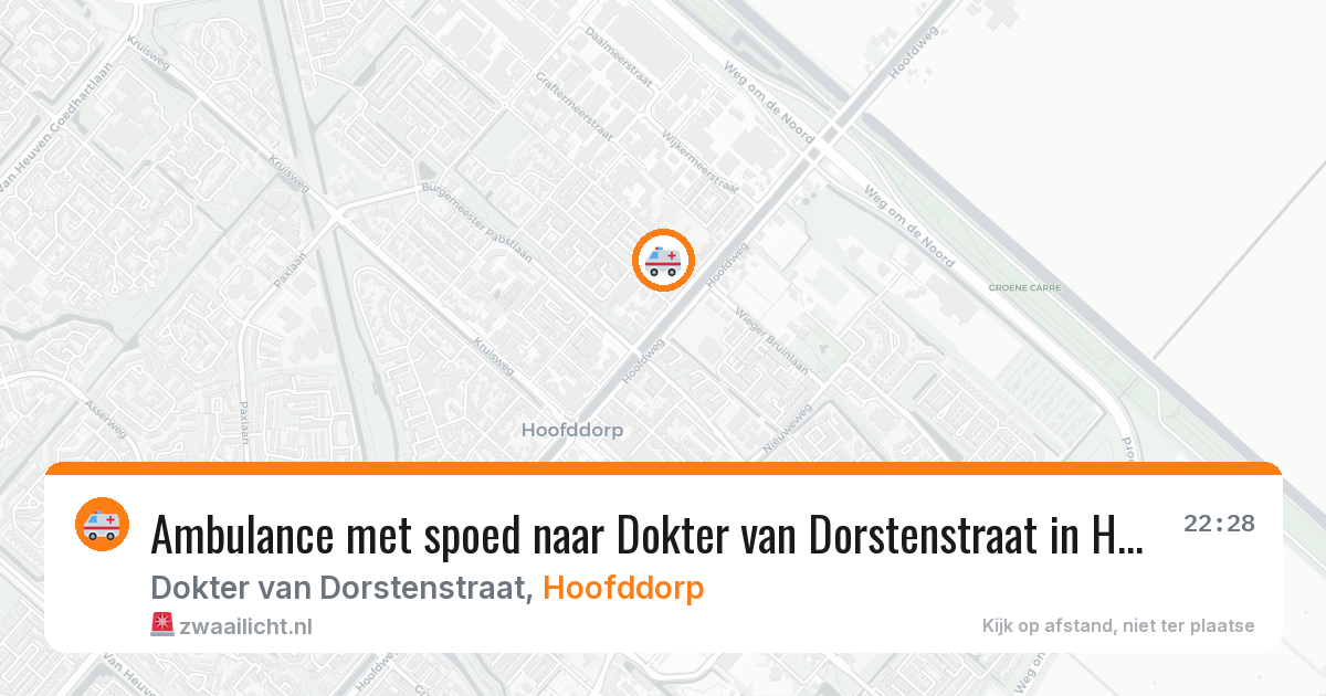Ambulance met spoed naar Dokter van Dorstenstraat in Hoofddorp — 1 jul 2026