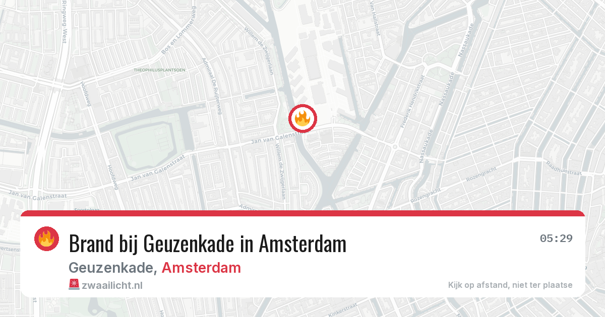 Brand bij Geuzenkade in Amsterdam — 4 jul 2026