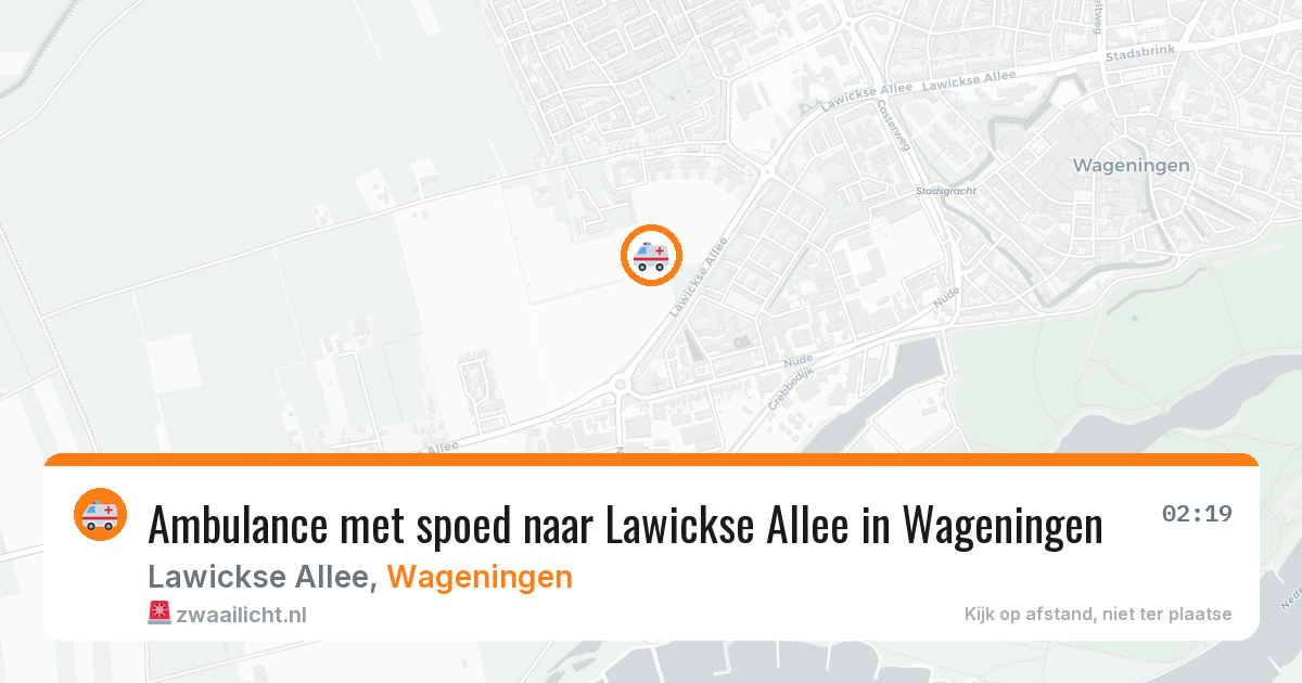 Ambulance met spoed naar Lawickse Allee in Wageningen — 10 mei 2026