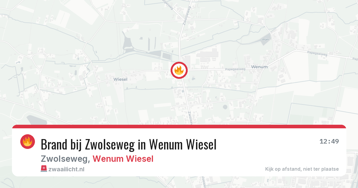 Brand bij Zwolseweg in Wenum Wiesel — 23 jun 2026