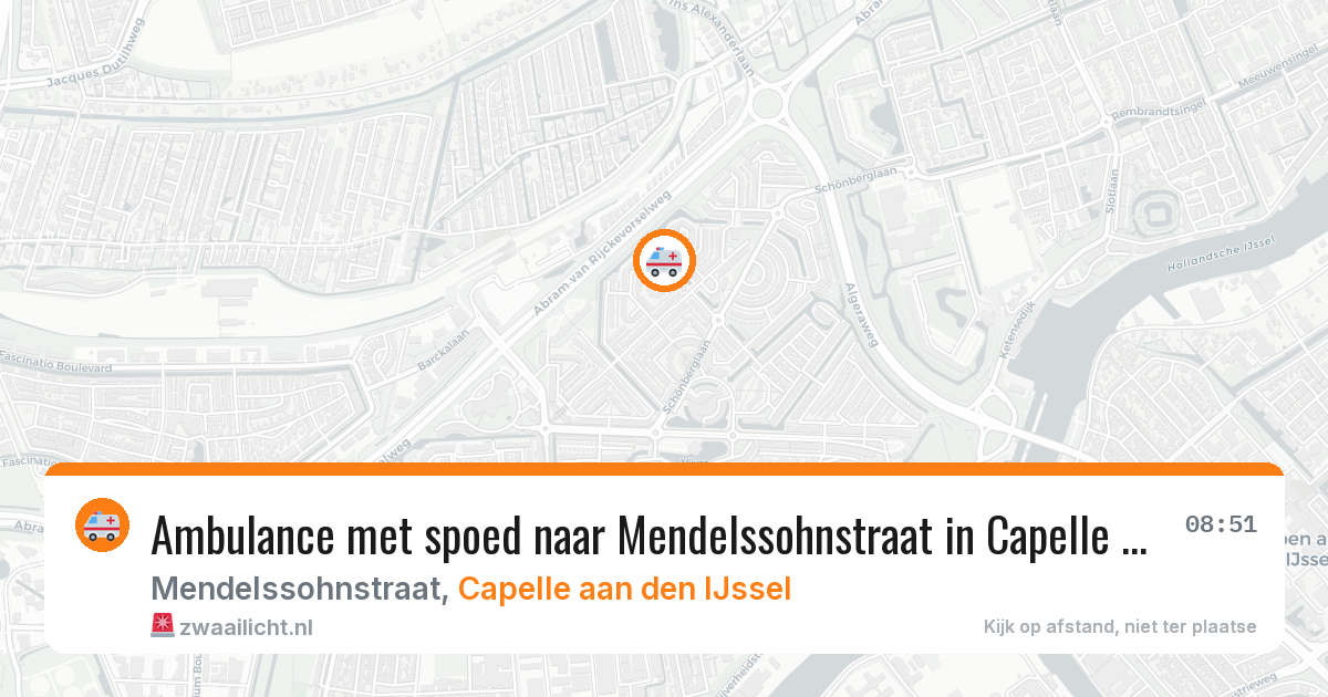 Ambulance met spoed naar Mendelssohnstraat in Capelle aan den IJssel — 29 jan 2026