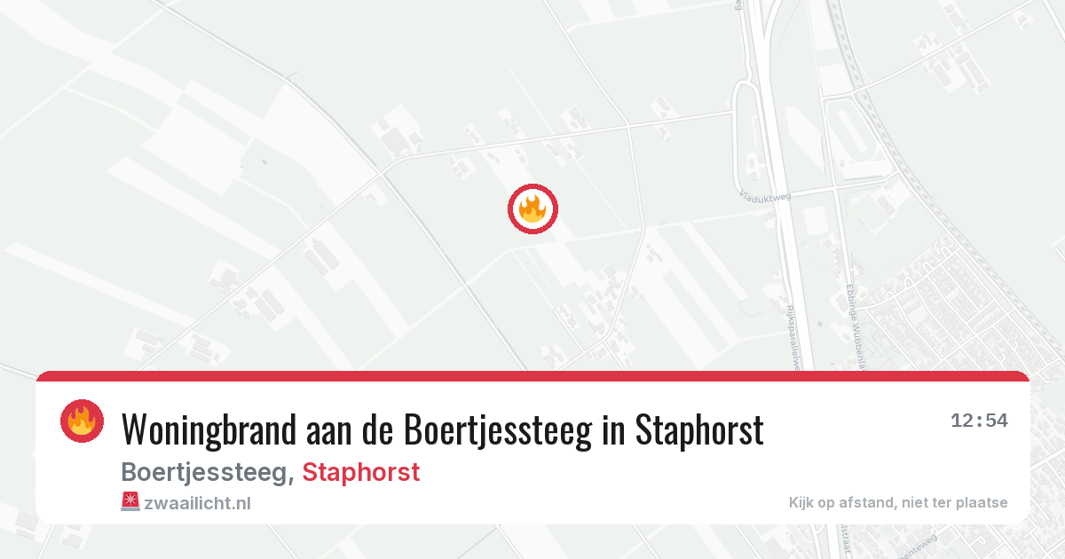 Woningbrand aan de Boertjessteeg in Staphorst — 11 mei 2026