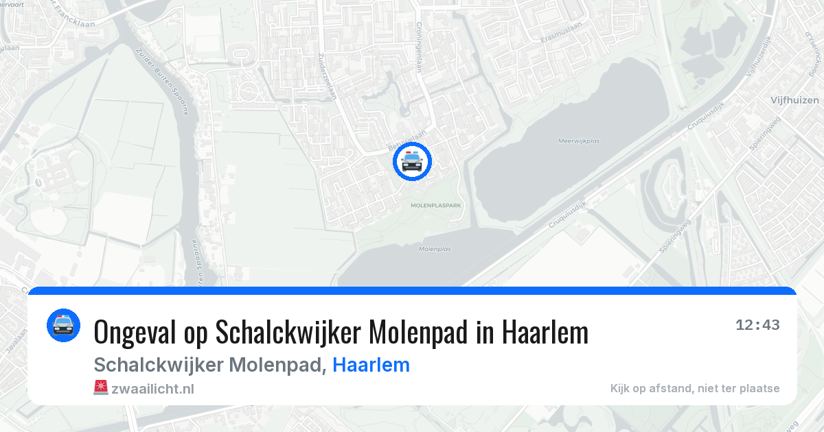 Ongeval op Schalckwijker Molenpad in Haarlem — 28 mei 2026