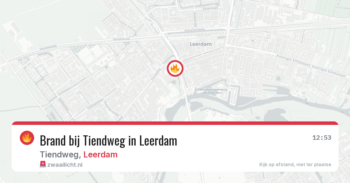 Brand bij Tiendweg in Leerdam — 29 mei 2026