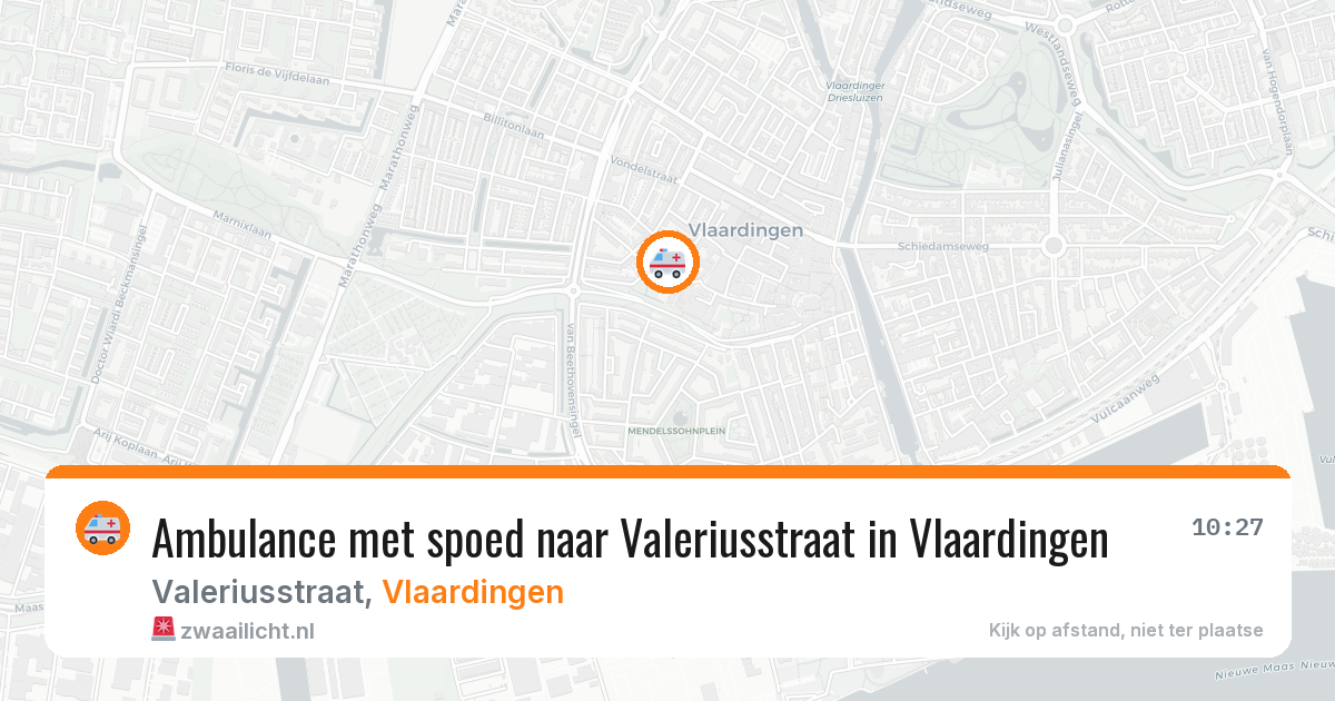 Ambulance met spoed naar Valeriusstraat in Vlaardingen — 31 mei 2026
