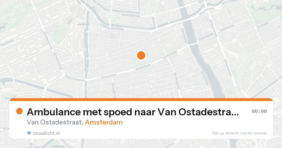 Ambulance met spoed naar Van Ostadestraat in Amsterdam — 23 aug 2026