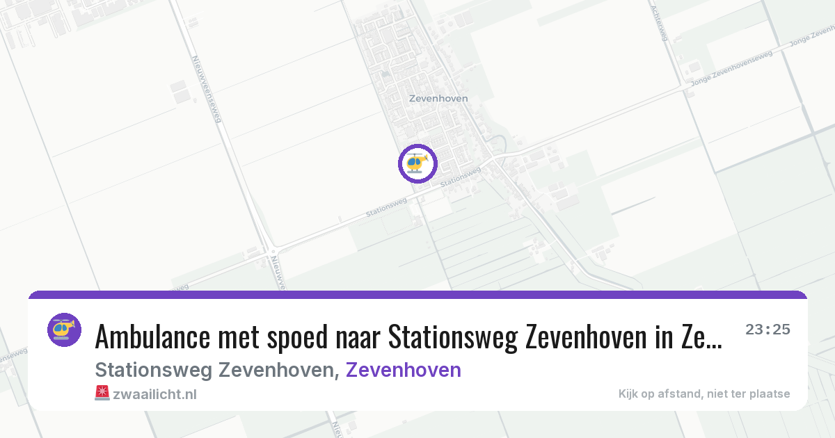Ambulance met spoed naar Stationsweg Zevenhoven in Zevenhoven — 13 mrt 2026