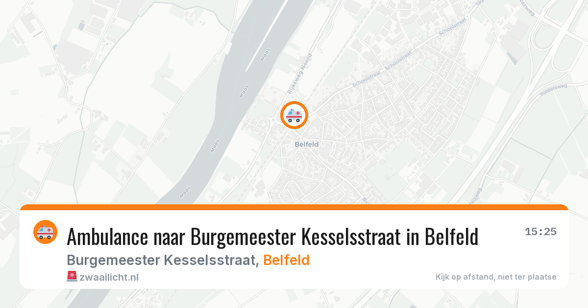 Ambulance naar Burgemeester Kesselsstraat in Belfeld — 23 jul 2026