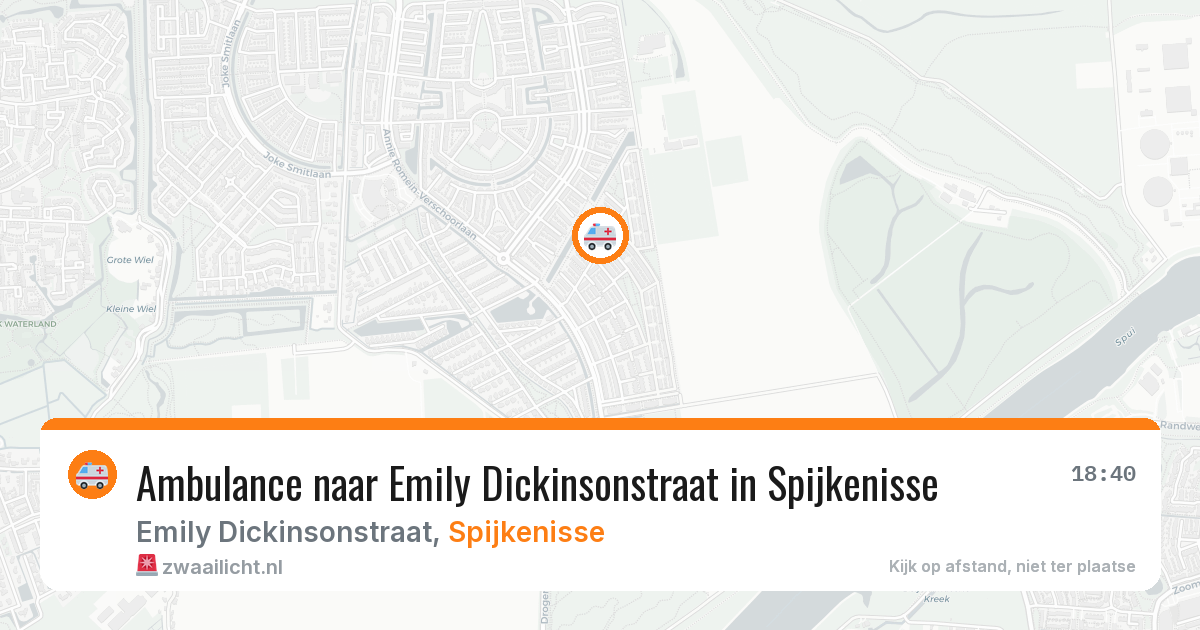 Ambulance naar Emily Dickinsonstraat in Spijkenisse — 2 jun 2026