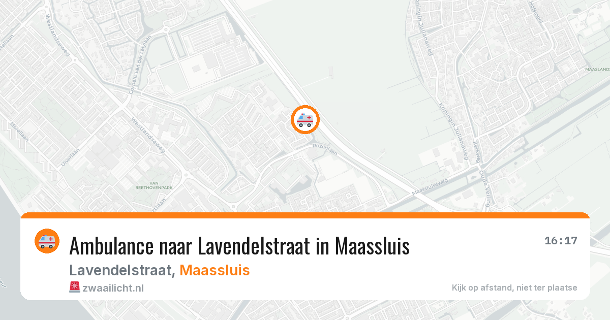 Ambulance naar Lavendelstraat in Maassluis — 12 aug 2026