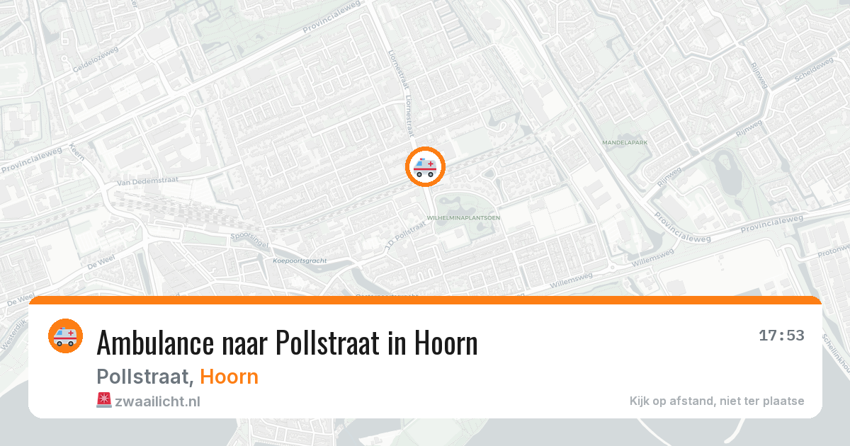 Ambulance naar Pollstraat in Hoorn — 27 apr 2026