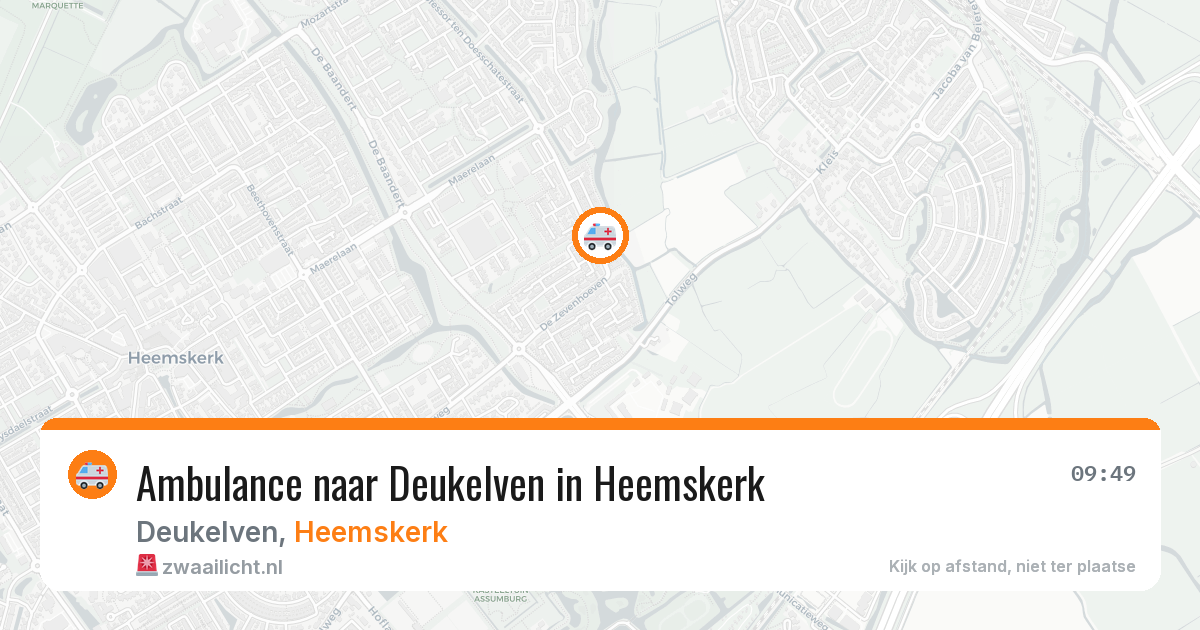 Ambulance naar Deukelven in Heemskerk — 24 mei 2026