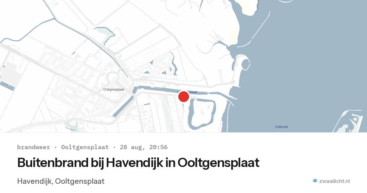 Buitenbrand bij Havendijk in Ooltgensplaat — 28 aug 2026