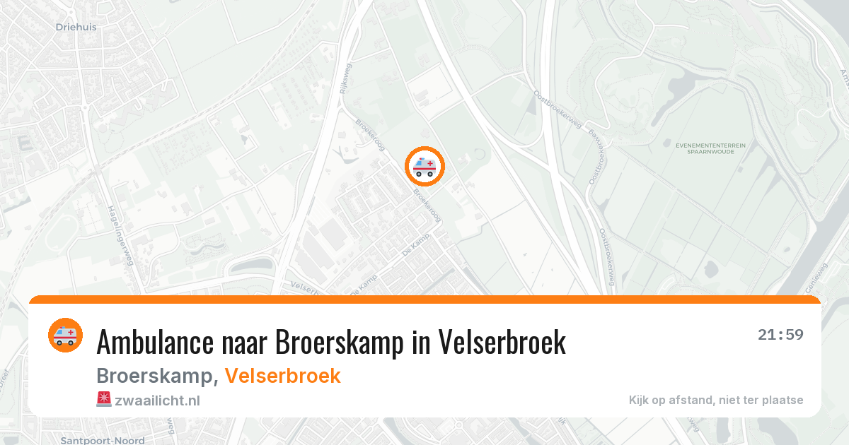 Ambulance naar Broerskamp in Velserbroek — 11 apr 2026
