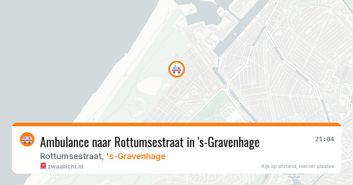 Ambulance naar Rottumsestraat in 's-Gravenhage — 10 aug 2026