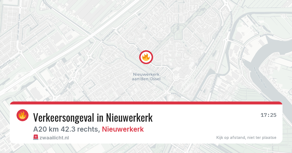 Verkeersongeval in Nieuwerkerk — 24 mei 2026