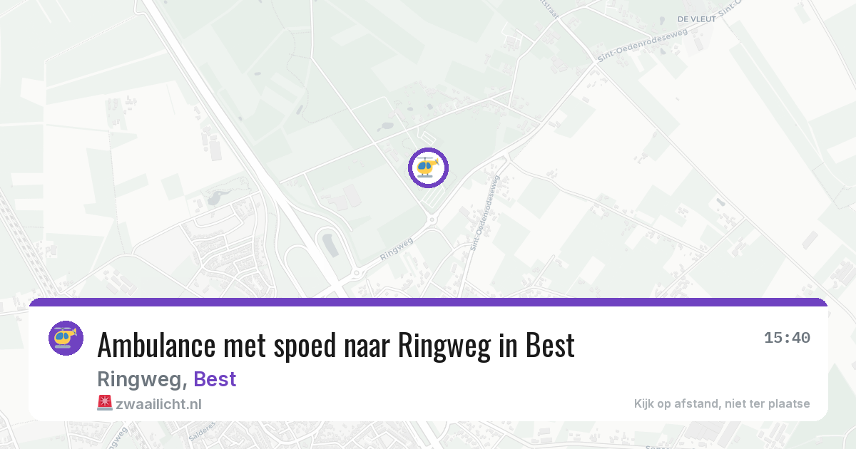 Ambulance met spoed naar Ringweg in Best — 20 mrt 2026