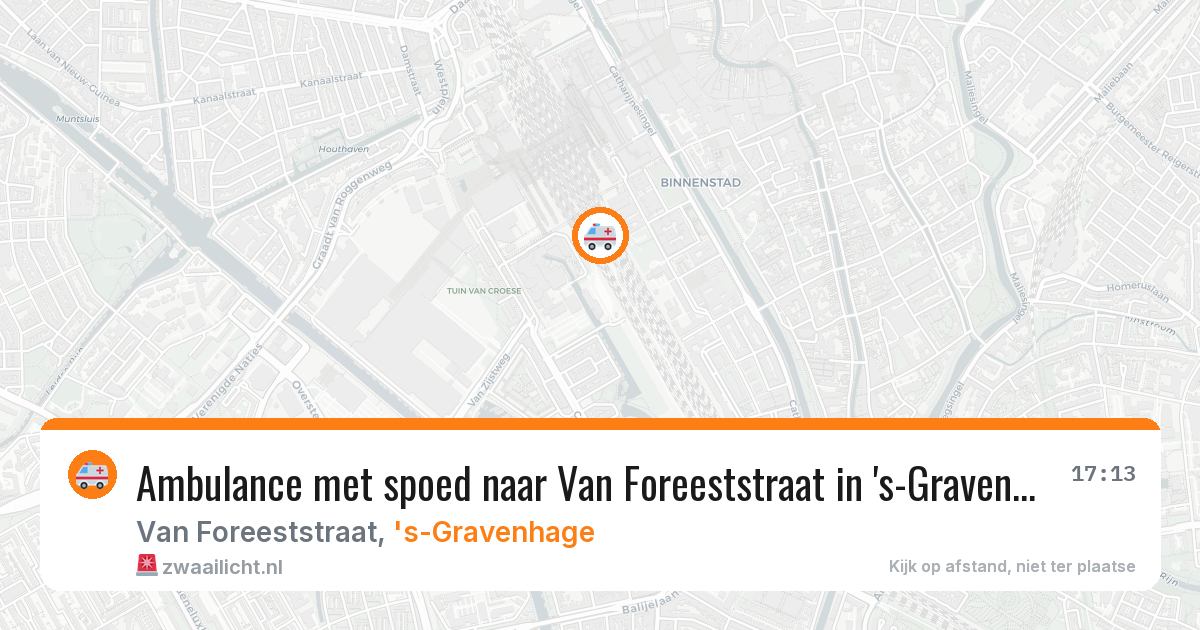 Ambulance met spoed naar Van Foreeststraat in 's-Gravenhage — 30 mrt 2026