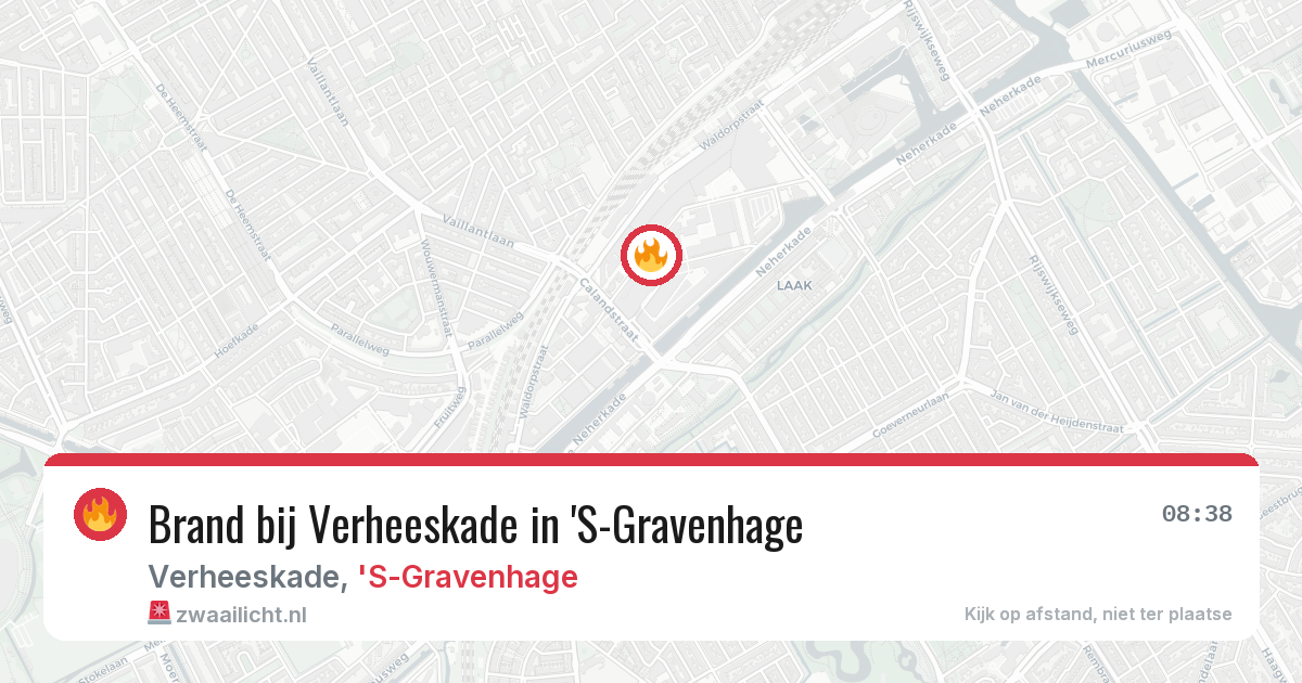 Brand bij Verheeskade in 'S-Gravenhage — 11 apr 2026