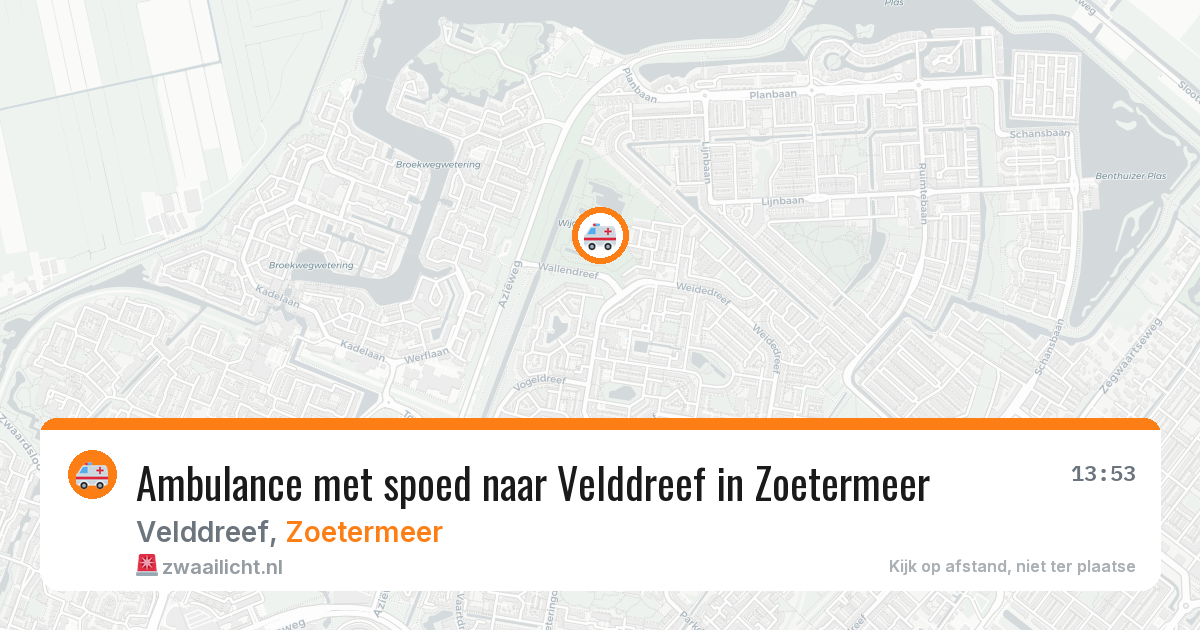 Ambulance met spoed naar Velddreef in Zoetermeer — 21 mei 2026