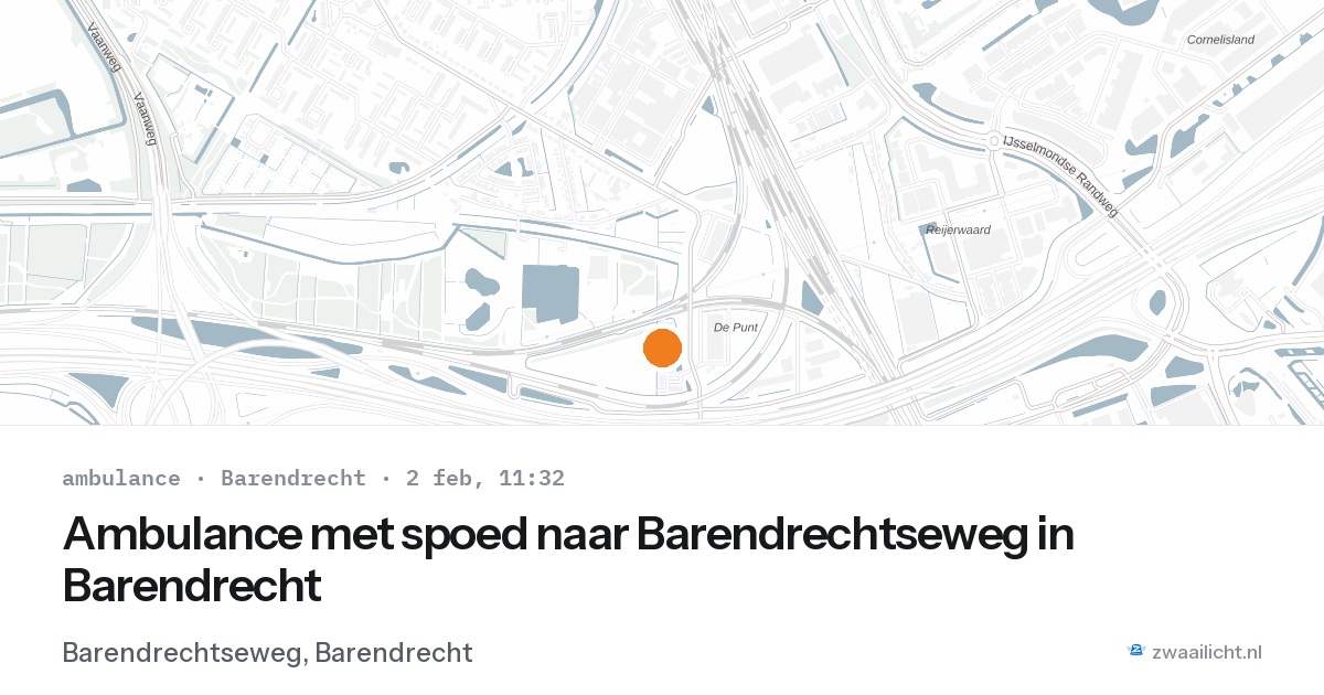 Ambulance met spoed naar Barendrechtseweg in Barendrecht — 2 feb 2026