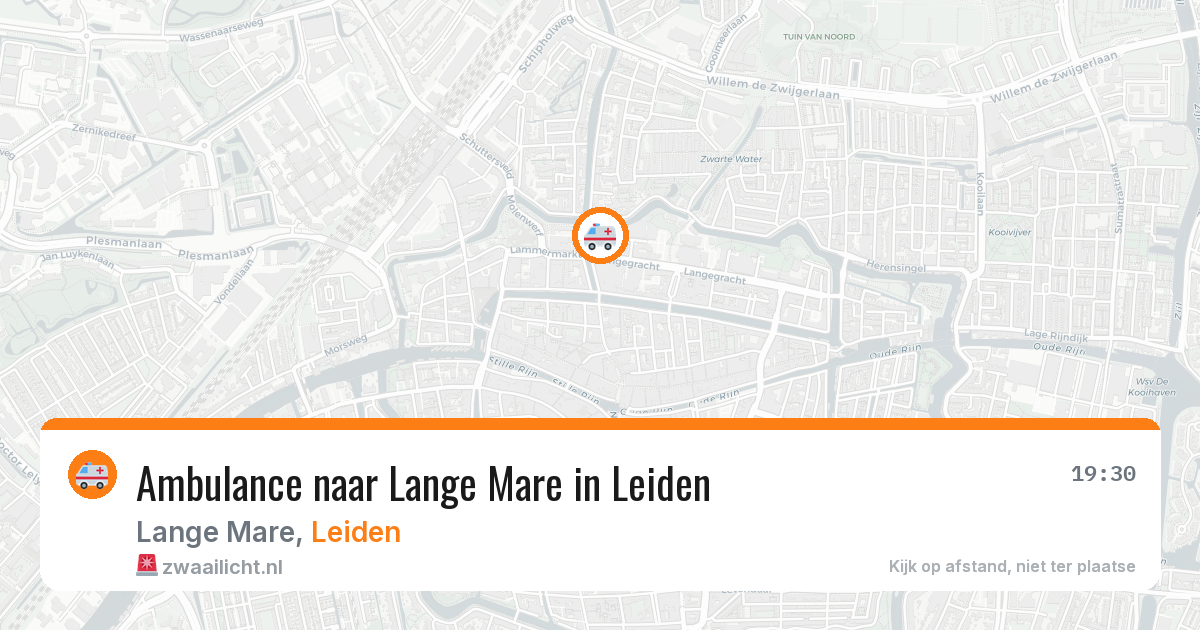 Ambulance naar Lange Mare in Leiden — 4 jul 2026