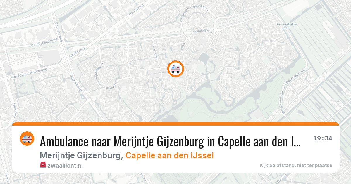 Ambulance naar Merijntje Gijzenburg in Capelle aan den IJssel — 12 aug 2026