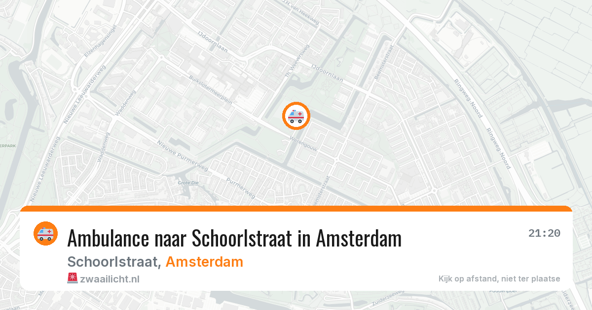 Ambulance naar Schoorlstraat in Amsterdam — 21 mei 2026