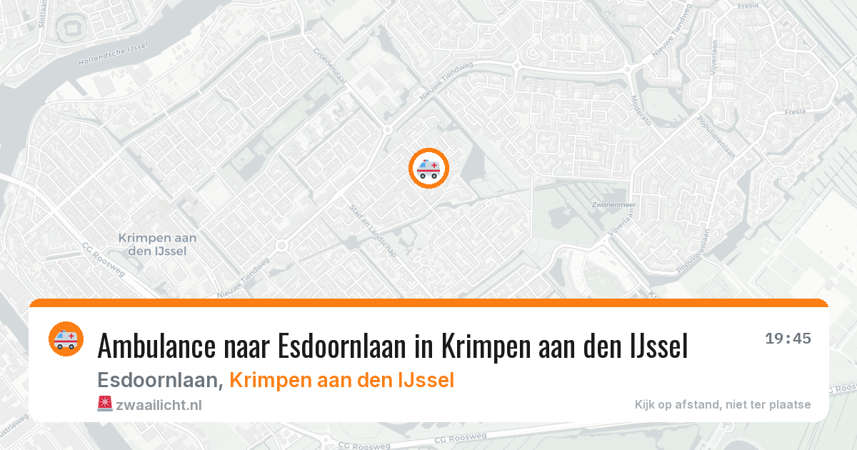 Ambulance naar Esdoornlaan in Krimpen aan den IJssel — 3 jul 2026