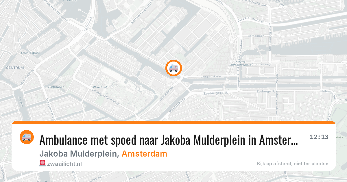 Ambulance met spoed naar Jakoba Mulderplein in Amsterdam — 19 jun 2026
